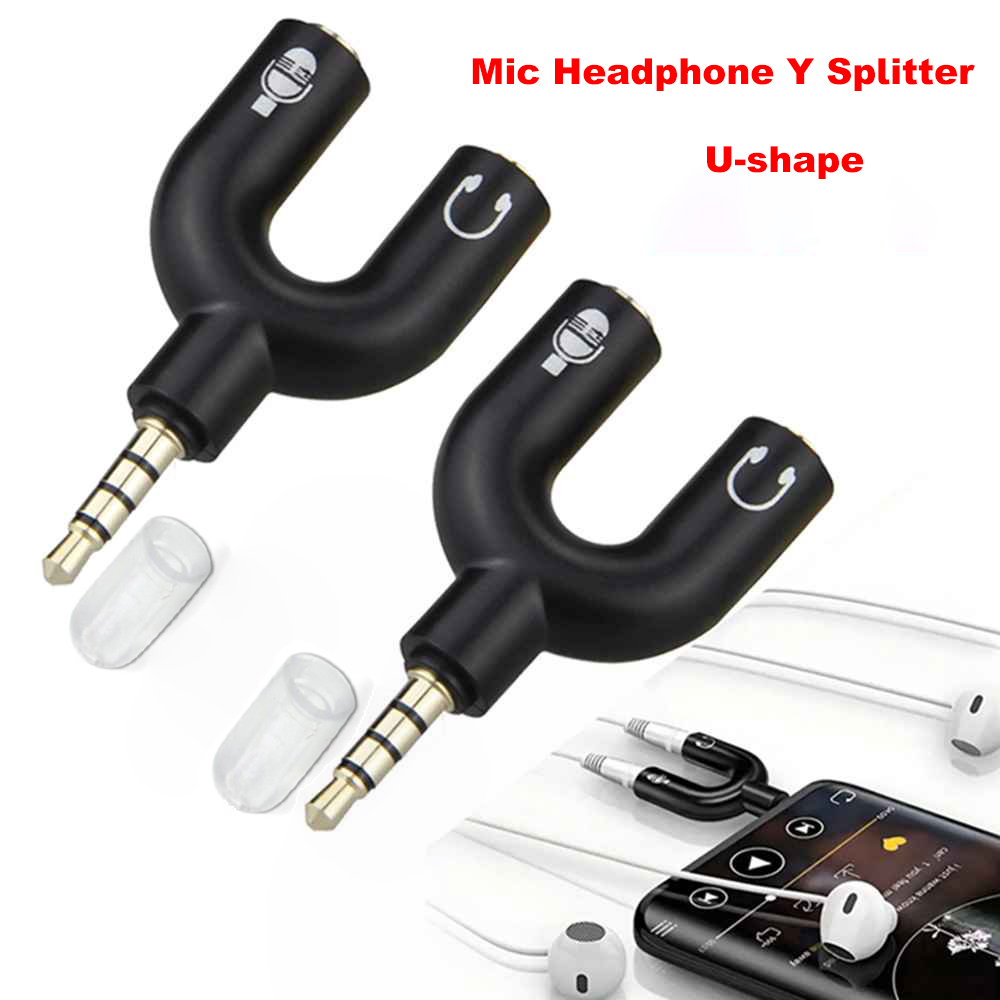 Laptop Accessories Headphones - 3.5mm Kulaklık Mikrofon Splitter Adaptörü U