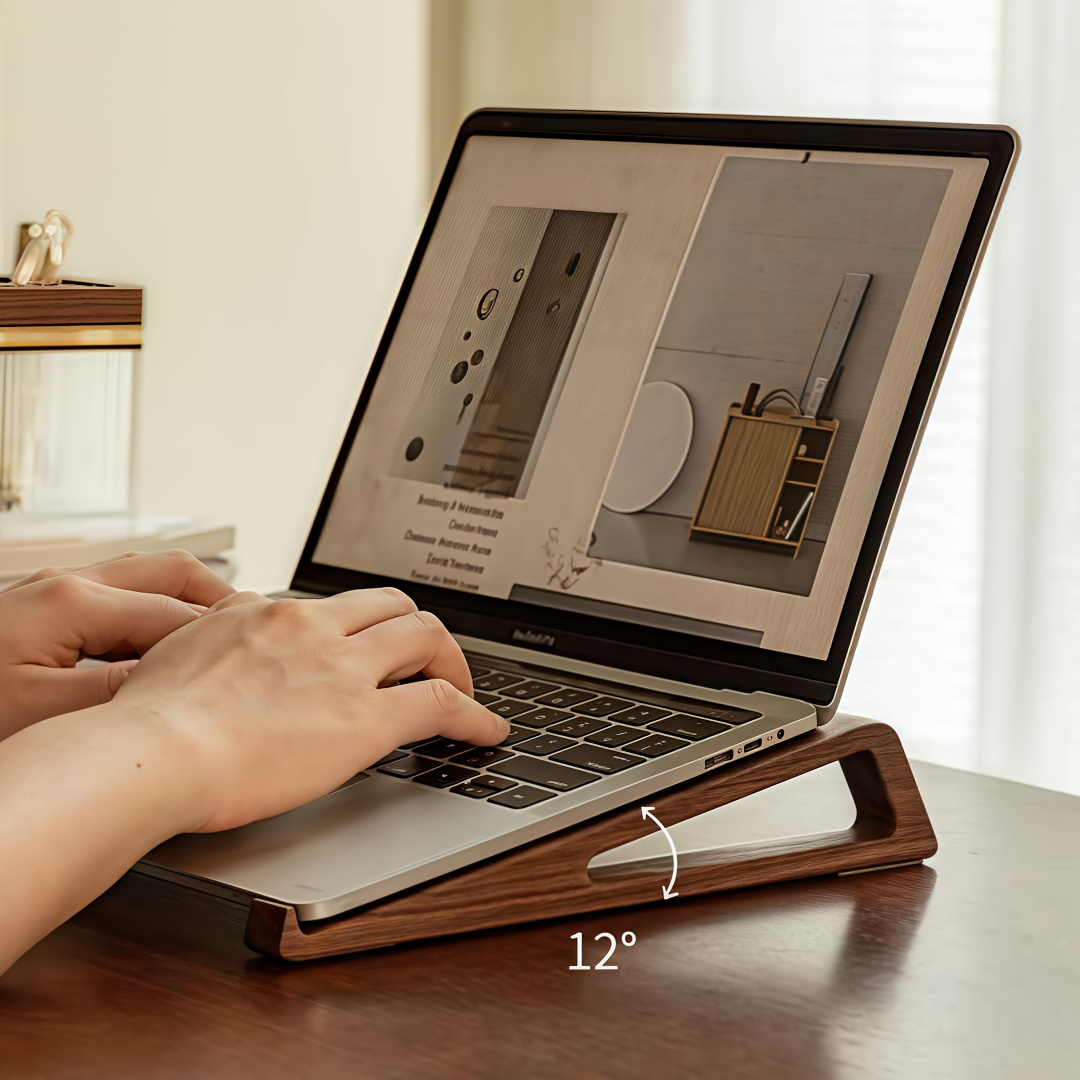 Laptop Accessories Design - Taşınabilir Katlanabilir Ahşap Dizüstü Bilgisayar Sehpası