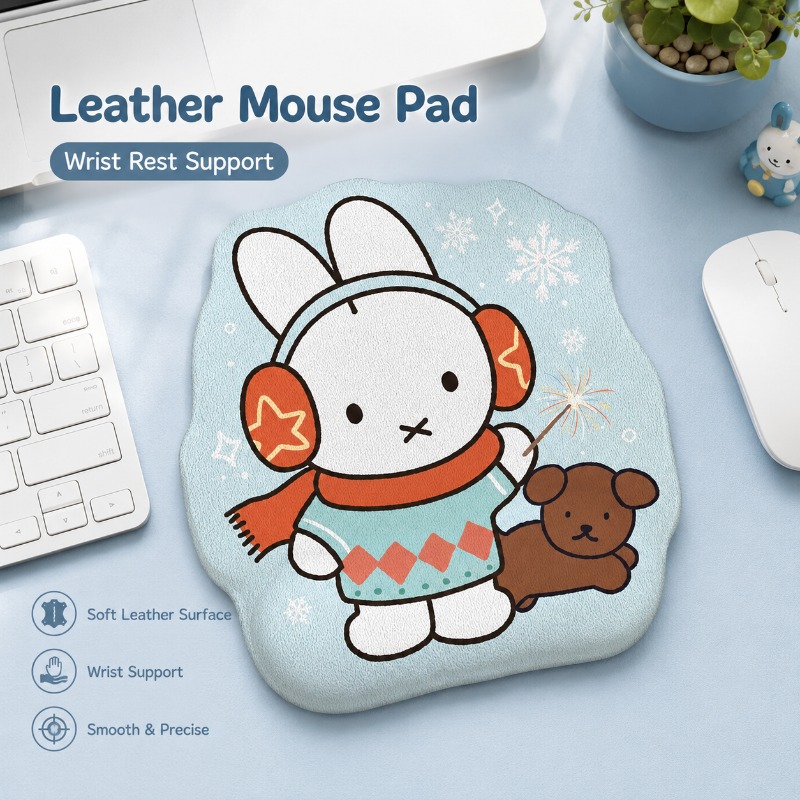 Laptop Accessories Design - Anime Miffy Deri Mouse Pad, Bilek