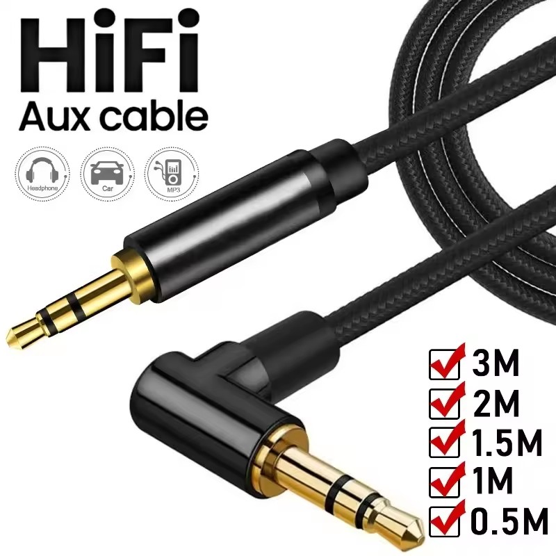 Laptop Accessories Headphones - 3.5mm Jack AUX Kablosu Erkek-Erkek Örgülü
