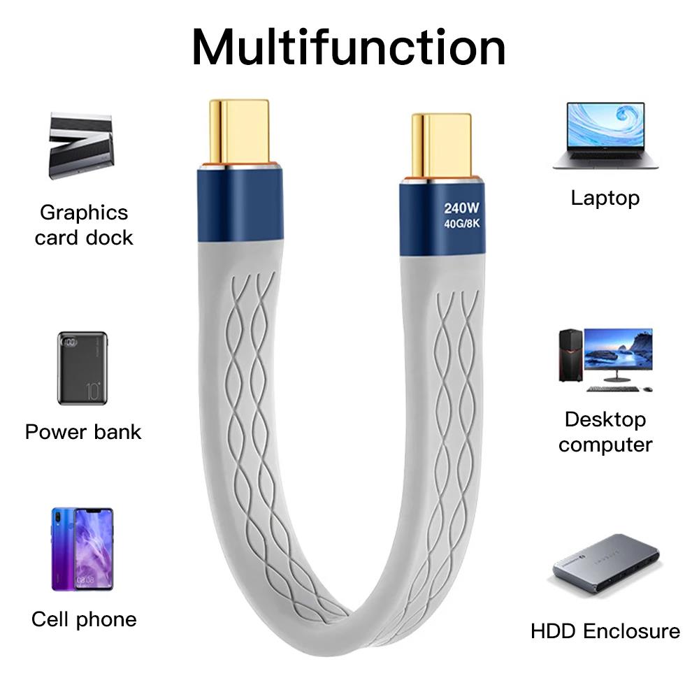 240W USB 4.0 Veri Kablosu Düz  - Laptop Accessories Design incelemesi ve fiyatı