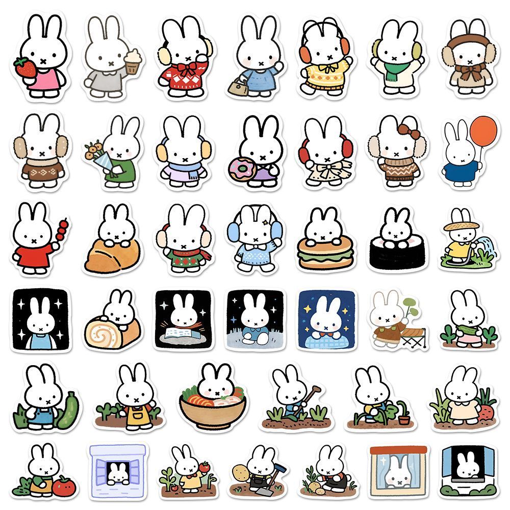 Miffy çıkartması sevimli karik - Laptop Accessories Design incelemesi ve fiyatı