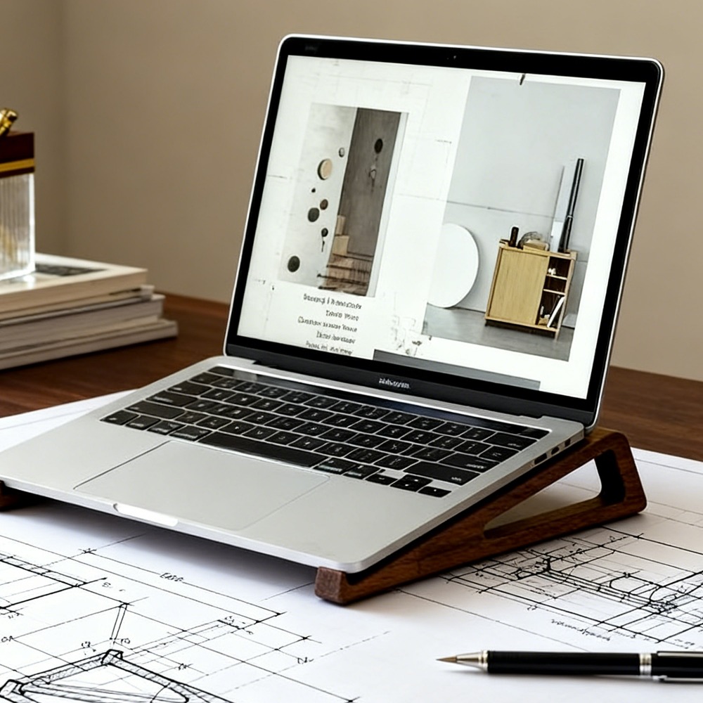 Taşınabilir Katlanabilir Ahşap - Laptop Accessories Design incelemesi ve fiyatı