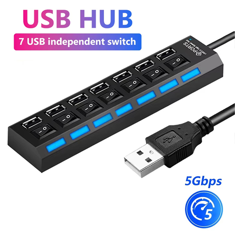 7 Port USB 2.0 Hub Splitter Di - Laptop Accessories And Parts incelemesi ve fiyatı